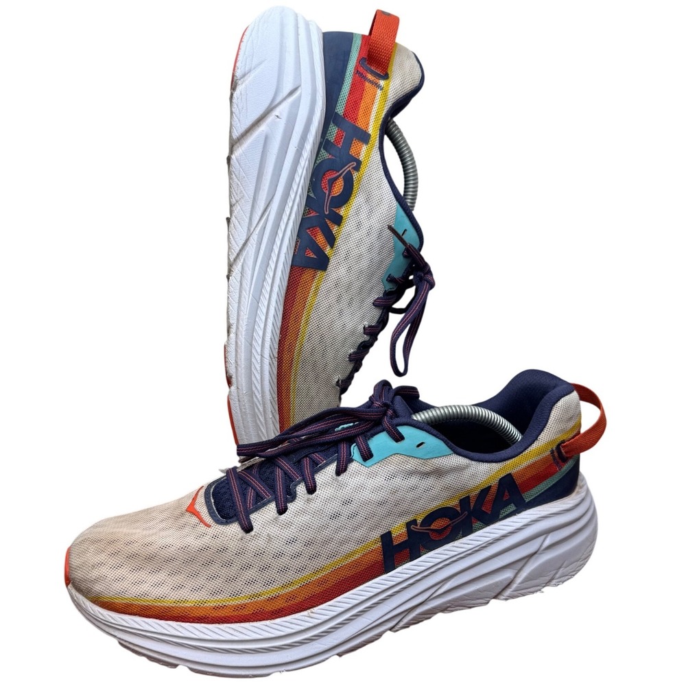 Hoka One One Ironman Rincon Mens 11 Running Shoes EBTT 1116453 Multi Color Mesh